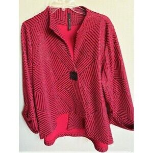 IC Connie K SZ XL  MOD Art-to-Wear Geometric  Asymmetric Lagenlook  Jacket Artsy